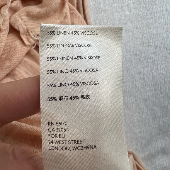 We The Free People S Small Under the Sun Tee Shirt Linen Blend Slouchy Oversized - Picture 12 of 16